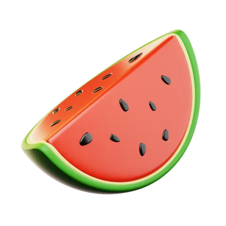 3 D Icon Summer Watermelon Slices Isolated On Transparent Background 3 D Illustration High Resolution 3D Icon