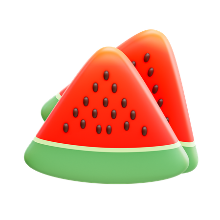 Watermelon Slices 3D Illustration