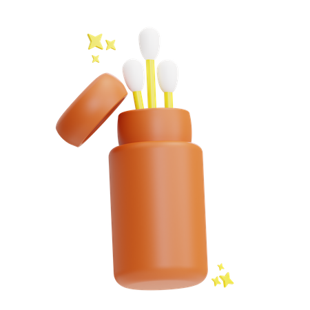 Wattestäbchen  3D Icon