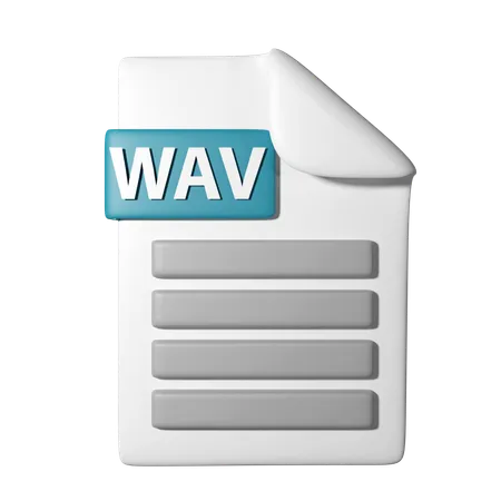 3 D Icon Illustration Of Wav File Icon 3D Icon