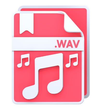 WAV 파일  3D Icon