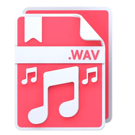 WAV 파일  3D Icon