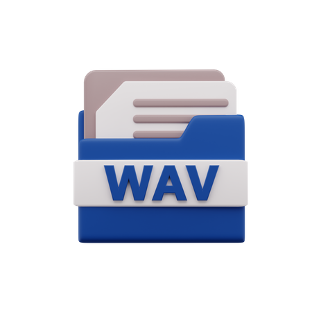 Wav File  3D Icon