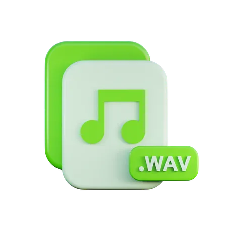 Wav File  3D Icon