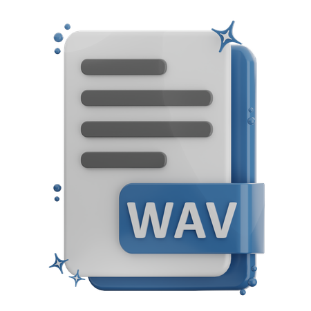 Wav File  3D Icon