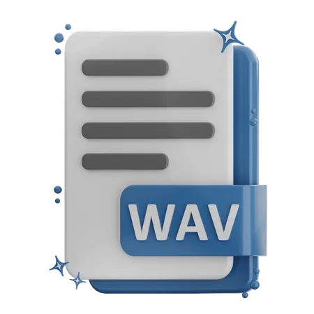 Wav File  3D Icon
