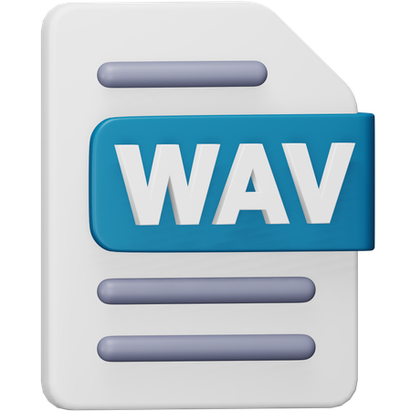 Wav File  3D Icon