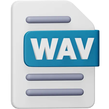 Wav File  3D Icon