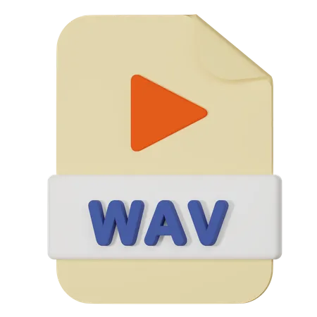 Wav File  3D Icon