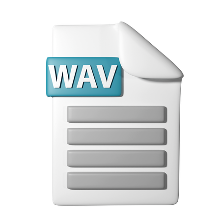 Wav File  3D Icon