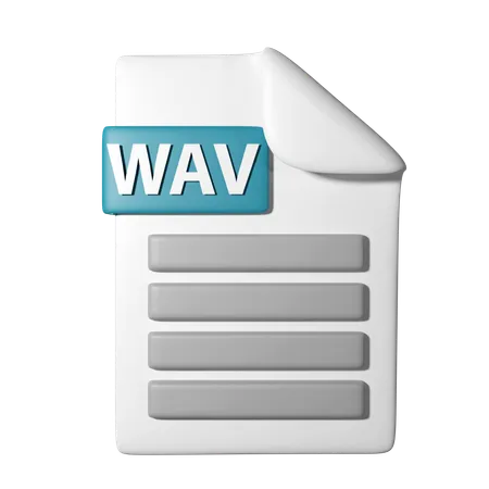 Wav File  3D Icon