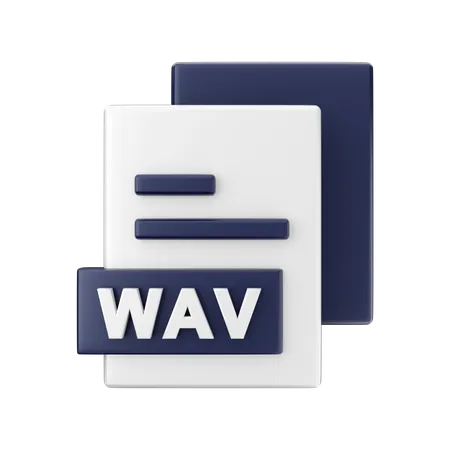 Wav File  3D Illustration