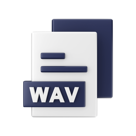 Wav File  3D Illustration