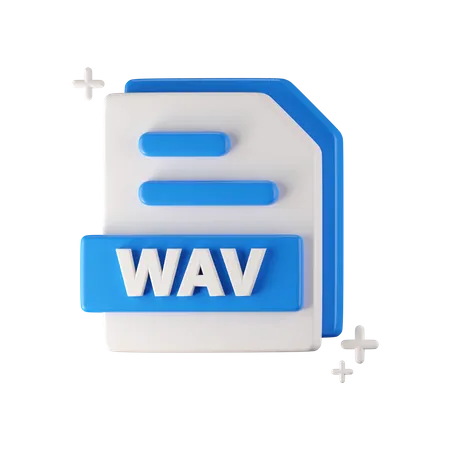 Wav File  3D Icon