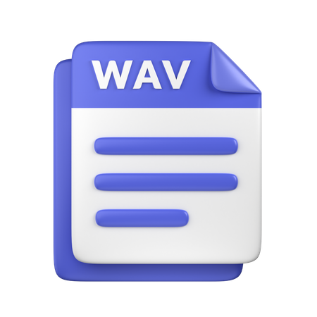 WAV File 3D Icon