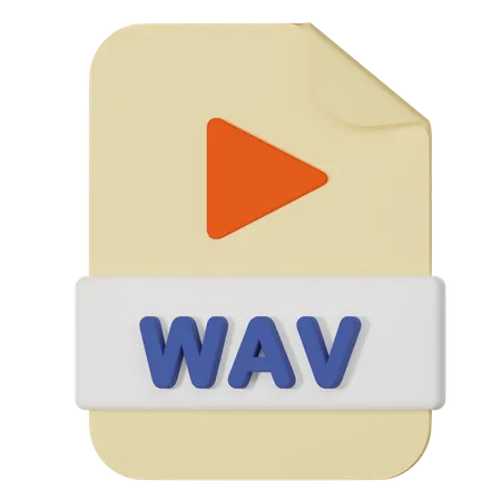 Wav Filename Extension 3 D Icon 3D Icon