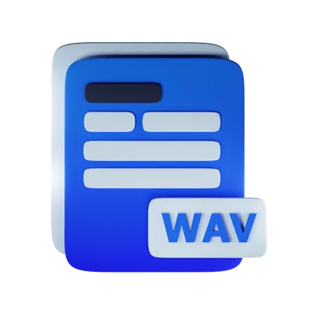 Wav file extension 3D Icon