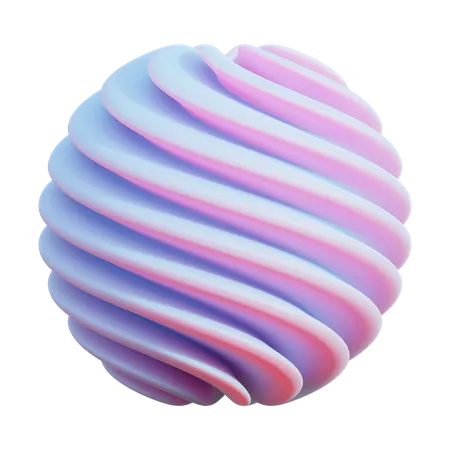 Organic Wave Abstract Shapes 3D Icon
