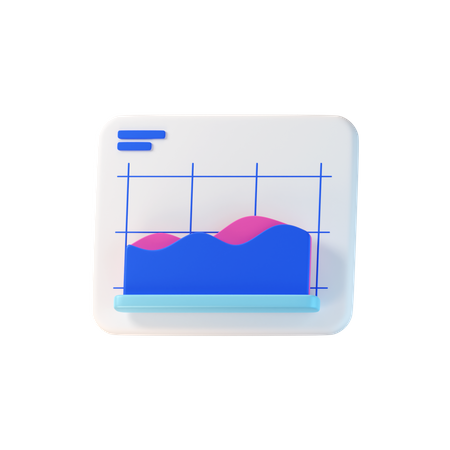 Wave Chart  3D Icon