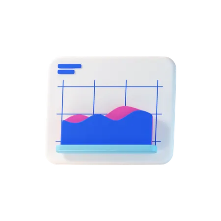 Wave Chart  3D Icon