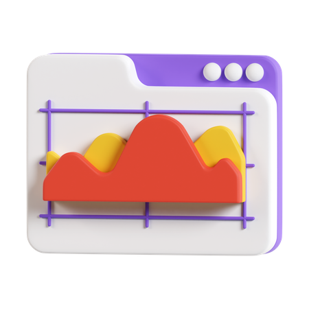 Wave Chart  3D Icon