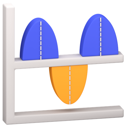 Wave Chart  3D Icon