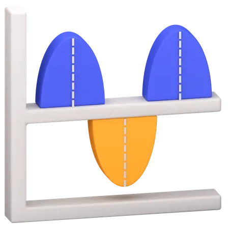 Wave Chart  3D Icon