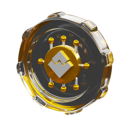 Wave Coin 3D Icon
