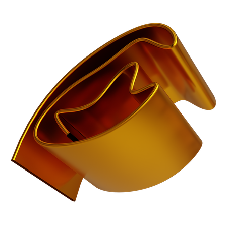 Wave Golden  3D Icon