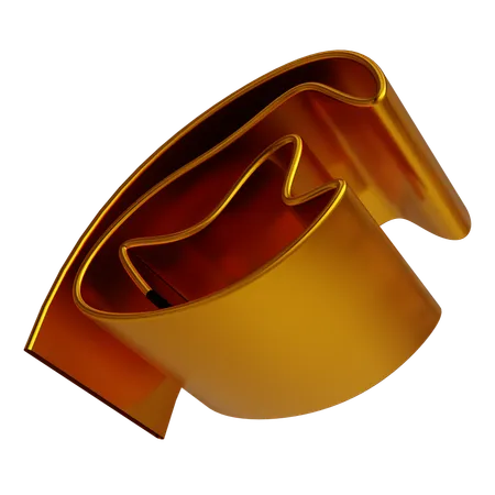 Wave Golden  3D Icon