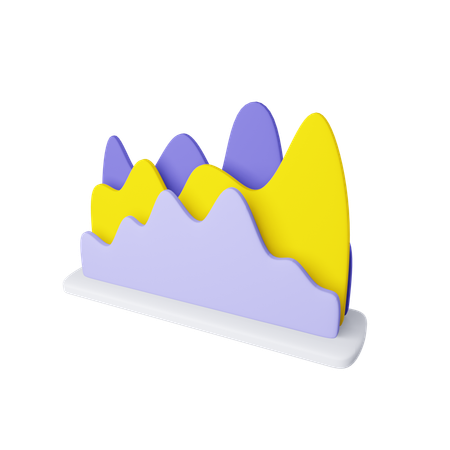 Wave Graph  3D Icon