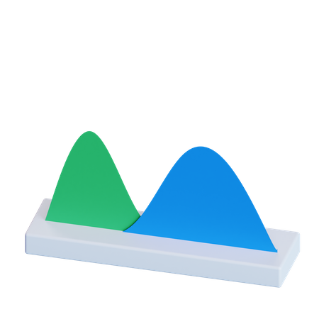 Wave Graph  3D Icon