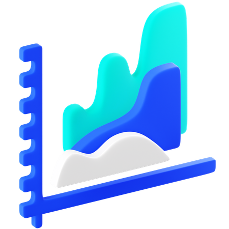 Wave Graph  3D Icon