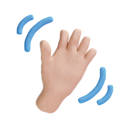 Wave Hand  3D Logo