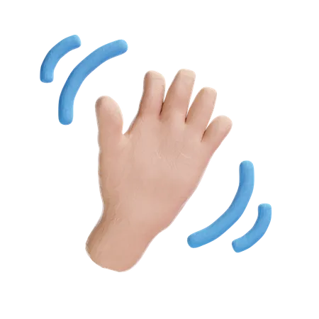 Wave Hand  3D Logo