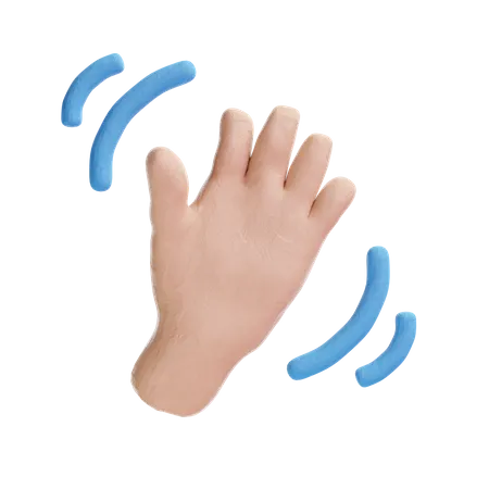 Wave Hand 3D Illustration