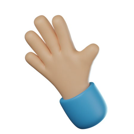 Wave Hand Gesture  3D Icon