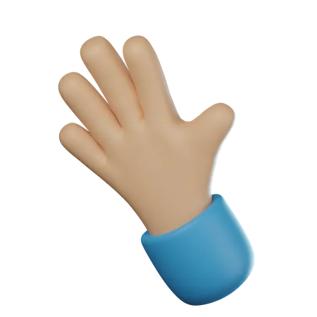 Wave Hand Gesture  3D Icon