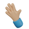 3d wave hand gesture illustration