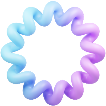 Wave Ring Abstract Shape  3D Icon