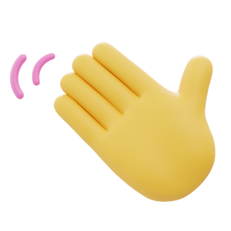 Wave With One Hand Gesture  3D Icon