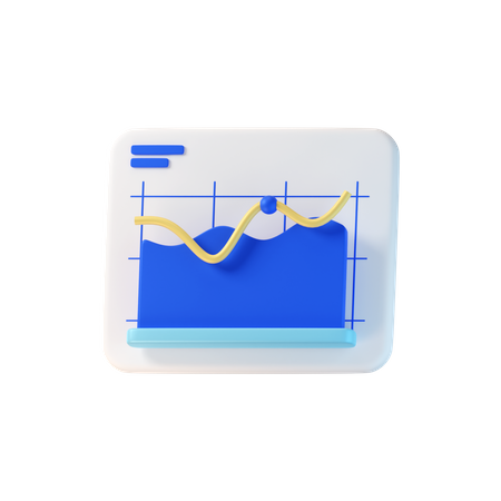 Waves Chart 3D Icon