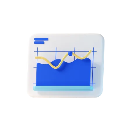 Waves Chart 3D Icon