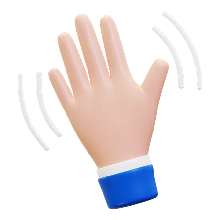 Waving  3D Icon