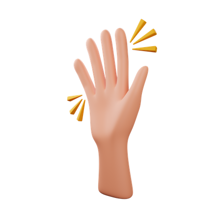Waving hand gesture  3D Icon