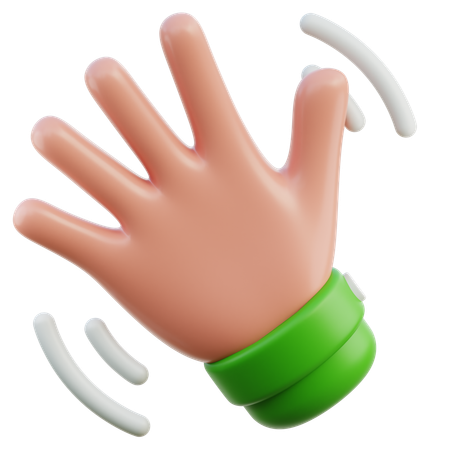 Waving Hand Gesture  3D Icon