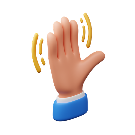 Waving hand gesture  3D Icon