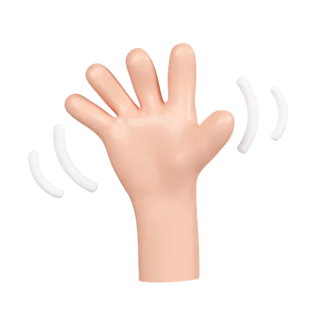 Waving Hand Gesture  3D Icon