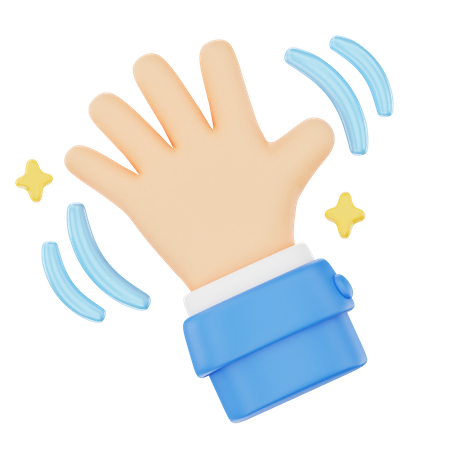 Waving Hand Gesture  3D Icon