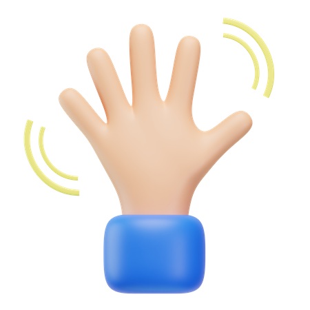 Waving Hand Gesture  3D Icon